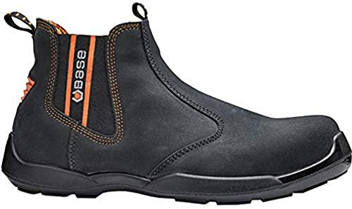 BASE Protection Dealer S1P SRC Zapato de Seguridad, Talla: 44, Color: Negro/Naranja, B0652BKO44