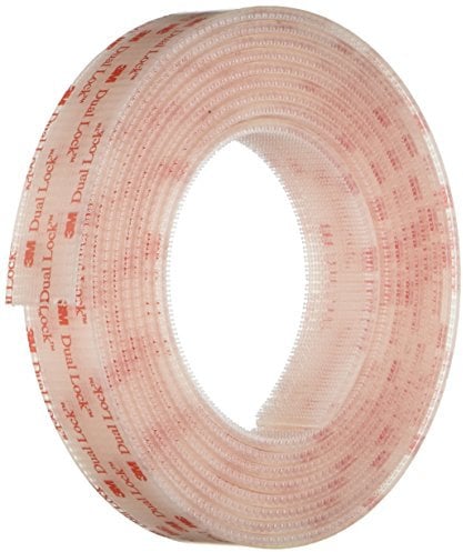 3M Dual Lock SJ3561 Clear Hook & Loop Tape - Mushroom Hook with 400 stems/in Stem Count - 1 in Width - 45027 [PRICE is per ROLL]