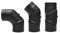 Ofenrohr Bogen 180 mm 90° verstellbar Schwarz mit Tür Rohr Rauchrohr