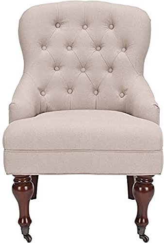 SAFAVIEH Upholstered Ottoman, in Taupe, 75 X 60 X 90