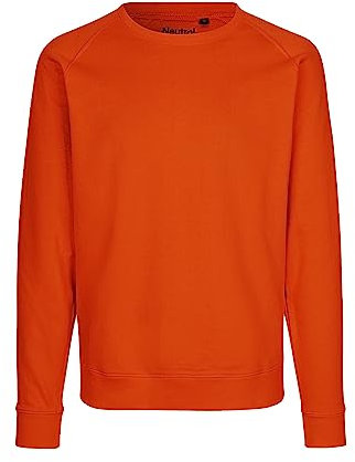 Spirit of Isis Neutral Sweatshirt, 100% Bio-Baumwolle. Fairtrade, Oeko-Tex und Ecolabel Zertifiziert, Textilfarbe: orange, Gr.: M