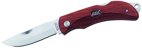 Eka Swede 8 Couteau de poche Lame en acier 12C27 Manche en bois Bubinga Etui de rangement en tissu 250711