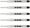 Quality Ballpoint Pen Refills, Medium Point. Compatible with Parker Ball Pen. G2 Style Refill (5 x Black Ink)