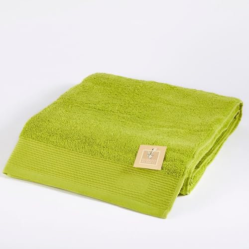 Burrito Blanco | Toalla de Ducha Grande 100x150 (+Medidas Disponibles) | Toalla de Baño | Toalla 100% Algodón Rizo Suave | Toalla 100x150cm | Color Verde Pistacho