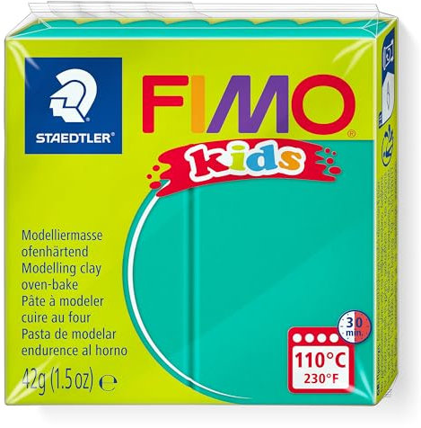 FIMO kids, Modelliermasse zum Modellieren und Kneten, 16 Farben, für Kinder Grün Grün