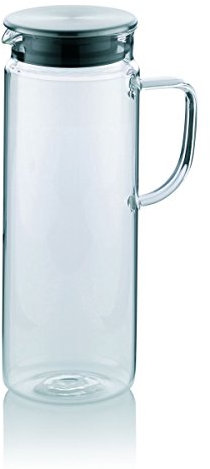 kela Saftkrug Pitcher, Durchmesser 9,5 cm, 1,6 L, Glas, transparent, mit Deckel, 11398