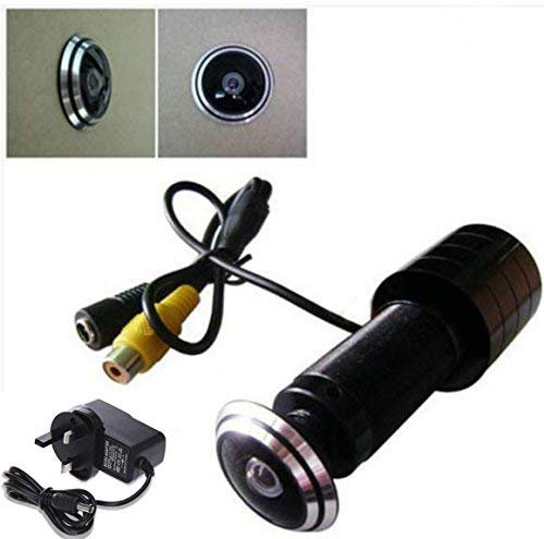 BW Judas de porte CCD 600TVL de 1/3 pour porte de 25 à 30 mm d'épaisseur avec alimentation britannique gratuite