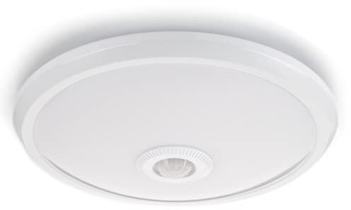 Sweet Led Deckenleuchte mit Sensor, 12W 850lm, 360° Sensor einstellbar, Bewegungsmelder Lampe 4000K Neutralweiß, rund Ø29 cm, flache Sensorlampe für Flur, Treppenhaus, Keller, Innenbeleuchtung