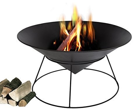 Primrose Kalama Cast Iron Fire Pit Fire Bowl Wood Log Burner Garden Outdoor Charcoal Basket BBQ Diameter 53.5cm