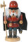 OBC Räuchermännchen Nachtwächter rot-braun, 15 cm, Dekofigur handbemalt im Kunsthandwerks-Stil/Räuchermann/Räucherfigur aus Holz