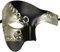Thmyo Phantom de demi-visage vintage des hommes de l'opéra masque de mascarade de carnaval vénitien (Noir argent)