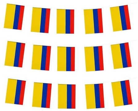 Mflagperft Kolumbienflagge Kolumbienische kleine Fahne Dekoration Colombia Flag Banner