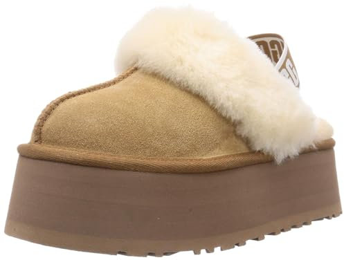 UGG Female Funkette Slipper, Chestnut, 6 (UK)