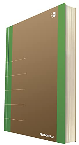 DONAU LIFE 1370001FSC-06 Notizbuch/ Notizblock kariert mit Organiser 80 Seiten, Softcover, Grün|Für Büro, Schule und Zuhause| als Tagebuch, Bullet Journal, Schreibheft| Stilvolles design| die FSC®