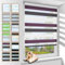 Zarnan Doppelrollo Klemmfix ohne Bohren Weiß-anthrazit-lila 40x130cm(Stoffbreite 36cm) Duo Rollo Blickdicht Zebrarollo Rollos für Fenster ohne Bohren für Wohnzimmer Küche Büro lichtdurchlässig