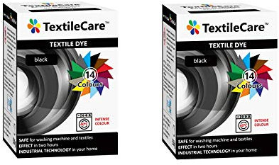 TextileCare Tinte para ropa y textil, color negro, 2 x 350 g (negro)