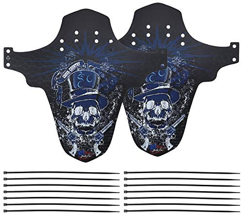 The Lord of The Tools 2 x MTB Fahrrad Schutzblech-Set schwarz blau Mountainbike vorne hinten Spritzschutz Mud Guards Ultra Thin Fit für 26¡° 27.5¡± 29¡° Rad