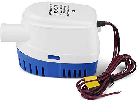 Ejoyous Automatische Bilgepumpe Tauchpumpen 12 V 1100GPH mit Schwimmschalter Automatische Lenzpumpe Tauchpumpe für Boote Marine Tauch Bilge Auto Silent Flüssigkeitspumpe Wasserpumpe