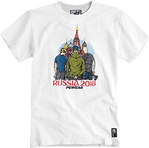 Russia 2018 World Cup PG Wear Football Fan Scene Ultras White T-Shirt Shirt - White - Medium