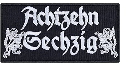 1860 Aufnäher Achtzehn Sechzig Aufbügler Fußball Patch München Bügelbilder Deutschland Sport Geschenk für Bayern-Fans Applikation für Jacke/Weste/Jeans/Trikot | 90x45mm