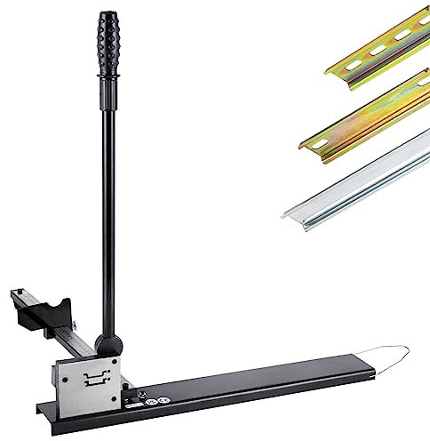 MXBAOHENG Coupe-rail DIN à double trou avec règle pour couper les rails en acier/aluminium (noir)