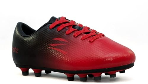 zephz Wide Traxx Fußball-Stollen, Schwarz/Space Cherry, 10 X-Wide