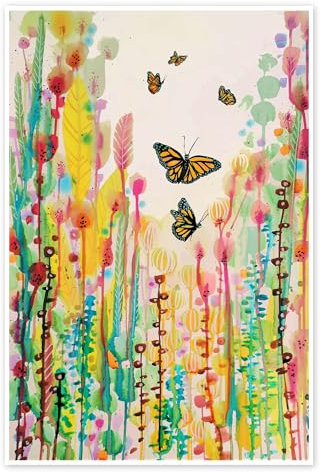 Schmetterlinge Poster von Sylvie Demers 90 x 130 cm Aquarell Malerei Wanddeko