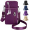 QXRXN Handytasche mit Geldbörse zum Umhängen Damen, Stoff Handytasche zum Umhängen Handy Umhängetasche Schultertasche Crossbody Tasche Geschenke für Frauen zum Geburtstag Weihnachten Klein Beige