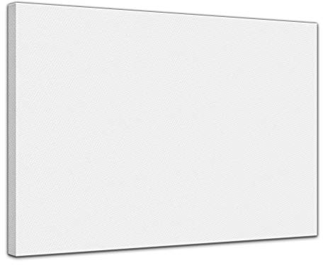 Leinwand in weiß, bemalbare Premiumqualität, aufgespannt auf Galerie Keilrahmen - Echtholz - 30x80 cm - 360g/m² - fertig gerahmt, 6 Farben verfügbar
