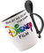 Tasse m. Löffel - Man ist nie zu alt für einen Disney Film - Löffeltasse, Kaffeetasse mit Motiv, Bürotasse, bedruckte Tasse mit Sprüchen oder Foto