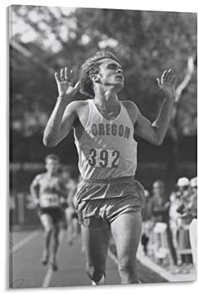 JITENG Young Steve Prefontaine Is in A Sprint Race Poster Leinwand Poster Wandkunst Bild Drucke Hängende Foto Decor Home Poster Kunstwerke 60 x 90 cm