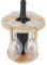 Soporte para copas de vino de mesa, soporte para vino y copas, soporte de madera para copas de vino para cocina, salón, comedor y bar, diseño que ahorra espacio, 24 x 23 cm