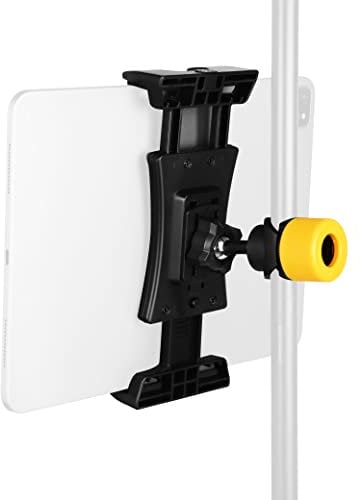 Mr.Power Tablet/Phone Mount Holder for Microphone Music Stand, Fits Devices 4.7 to 11 Inch, Compatible with iPhone, iPad Pro, Air, Mini, Samsung Tab etc.