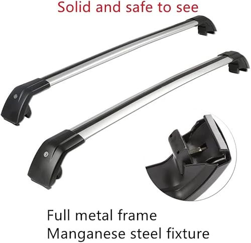 2 Stück Aluminium Dachträger Relingträger Dachgepäckträger für VW Tiguan Allspace 2017-2022, Fahrradträger Dachboxen Dachgepäckablage