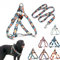Hundegeschirr und Leine, hübsches Muster, Anti-Zug-Hundegeschirr, Welpenweste, Outdoor, bequemes Spazierengehen für kleine, mittlere und große Hunde, Mops, Bulldogge, Mastiff, Boho-Design, Größe L
