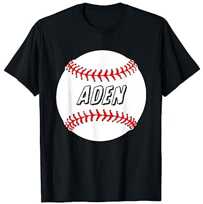 Personalisierter Name Aden Sports Celebrations Baseball T-Shirt