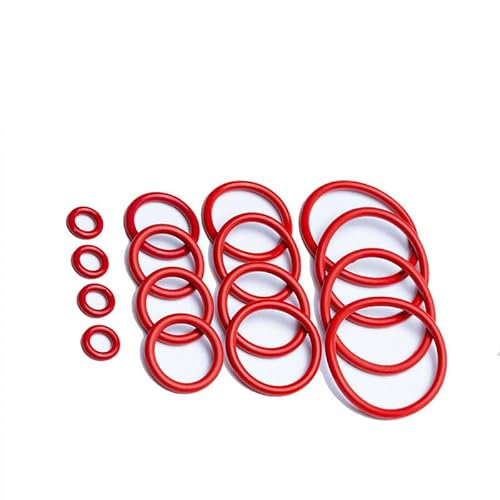 10 Stück CS 1 mm/1,5 mm/2 mm/2,4 mm rote VMQ-Silikon-Ringdichtung, O-Ringe aus lebensmittelechtem Gummi, Außendurchmesser 5 mm–80 mm, Außendurchmesser 5 mm, CS 1 mm