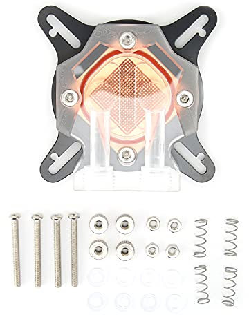 Bewinner GPU-Wasserkühlblock, Universal Transparente Grafikkarte Kupfer-Wasserblock-Basis, Aluminiumlegierung + Messing Zubehör für Computer-Flüssigkeitskühlsysteme