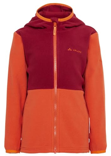 VAUDE Kinder Fleece Jacke Kids Pulex Hooded Jacket II, warm, weich, pflegeleicht und schnelltrocknend, hotchili, 98
