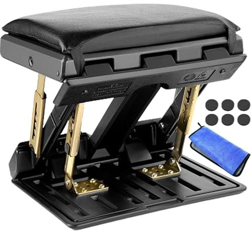 PAKSLAND Adjustable Footrest Under Desk - Multifunctional Foot Rest with Massage Function - Smooth Spongy Pad Office Foot Rest