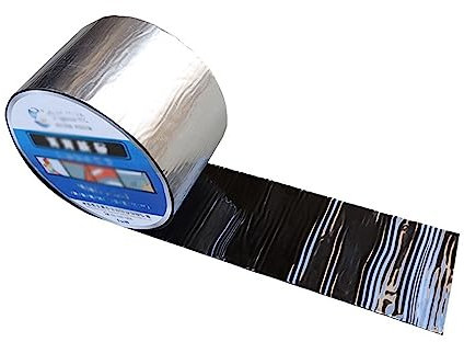 Wasserdichtes Leckageband im Freien, selbstklebendes Aluminiumband, selbstklebendes Bitumendichtband, zur Reparatur von Dachrissen, Rinne und Löcher, Oberflächenrisse, Fensterbank Abstand (0,5x3m)