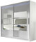 Mirjan24 Kleiderschrank mit Spiegel London III, Schwebetürenschrank, 180x215x58cm, Schiebetürenschrank, Modernes Schlafzimmerschrank Garderobe (Weiß, mit RGB LED Beleuchtung)