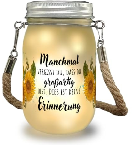 Du bist großartig Solarlicht mit Sonnenblumen und Spruch ein dekoratives Dekolicht für dein Zuhause Geburtstag Liebe Spruch Mama Sprüche Lampe Sonnenblume Wohnzimmer Frauen