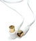 DRUT 2m TV Male to Male Plug Coaxial Cable RG6 Aerial Digital Antenna RF Fly Lead Cable Right Angle, White Gold 6.5ft