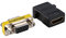 Yctze Placa de Conector de Toma de Vídeo con Toma de Pared AV y VGA de 1 Puerto, Blanca, Ideal para Uso Doméstico y de Oficina