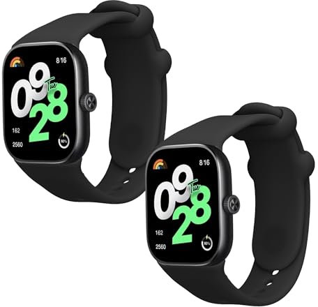 kwmobile Bracelet compatible avec Xiaomi Redmi Watch 4 / Watch 5 / Watch 5 eSIM bracelet - 2x bracelet de rechange en silicone pour fitness tracker