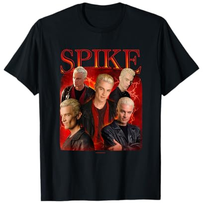 Buffy The Vampire Slayer Iconic Spike 90's Collage Poster T-Shirt