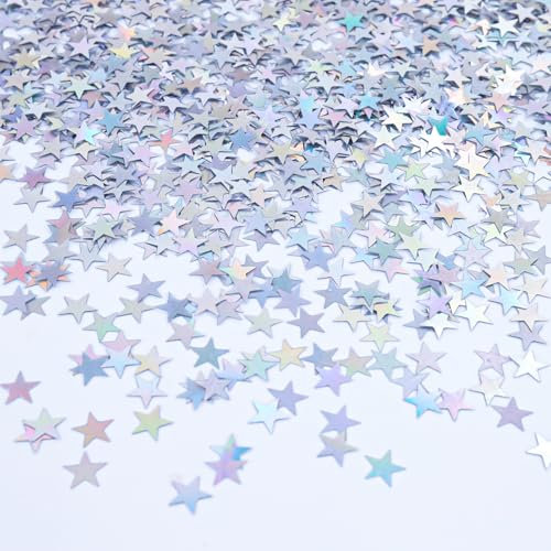 Glitzer Streudeko Sterne Konfetti Bunt, Streudeko Weihnachten Silvester, Deko Sterne Confetti Weihnachts Tischdeko, Weihnachtskonfetti Stern Deko, Glitzersterne Konfetti Geburtstag,Hochzeit,Silvester
