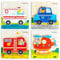 4 Pack 3D Wooden Jigsaw Puzzle for Kids, Wooden Puzzles Toys for 1-3 Year Old Boys Girls Birthday Gift for 1-3 Year Old Toddlers Kids Education Toy Age 1 2 3 Baby Children (Traffic)