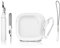 Custodia CaseGame 4 in 1 compatibile con AirPods 4 con cancellazione attiva del rumore con portachiavi e cordino, custodia di ricarica wireless antiurto in morbido TPU trasparente con kit di pulizia